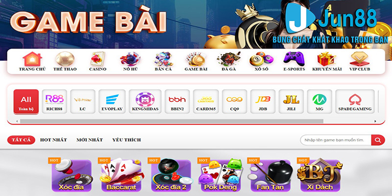 Game Bài Jun88 - Hàng Loạt Tựa Game Chơi Là Mê