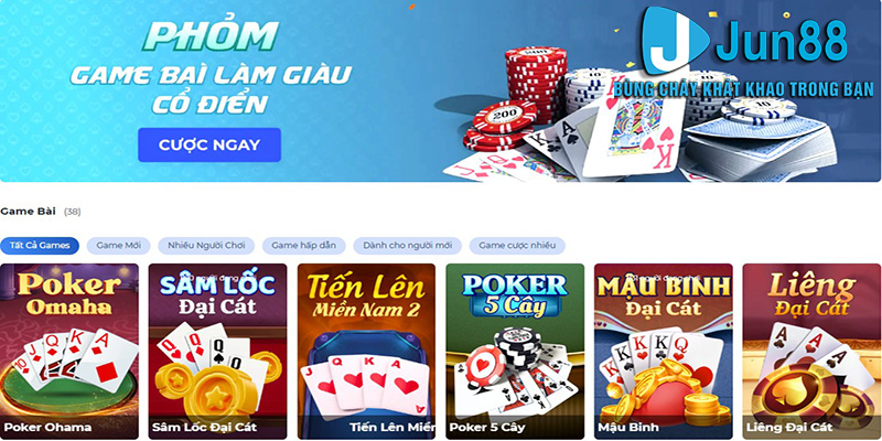 Ưu Điểm Nổi Bật khi Chơi Game Bài Jun88